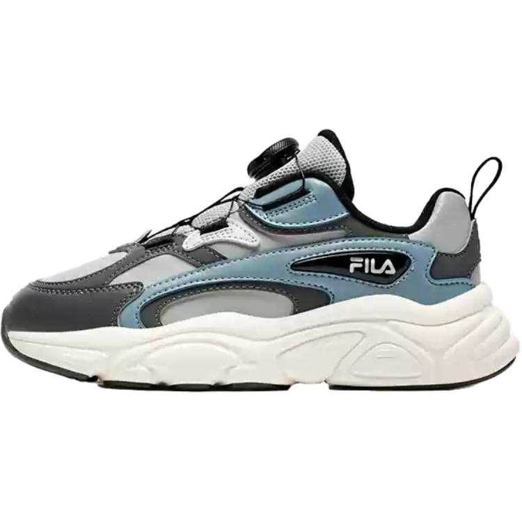FILA KIDS BOA Comfortable Slip Resistant Abrasion Resistant Low top Kids' Running Shoes Gray