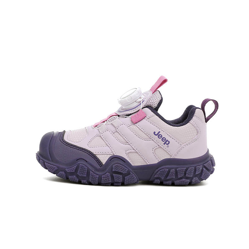 Jeep Slip Resistant Breathable Lightweight Cushioning Low top Running Shoes Pink Purple Kids'