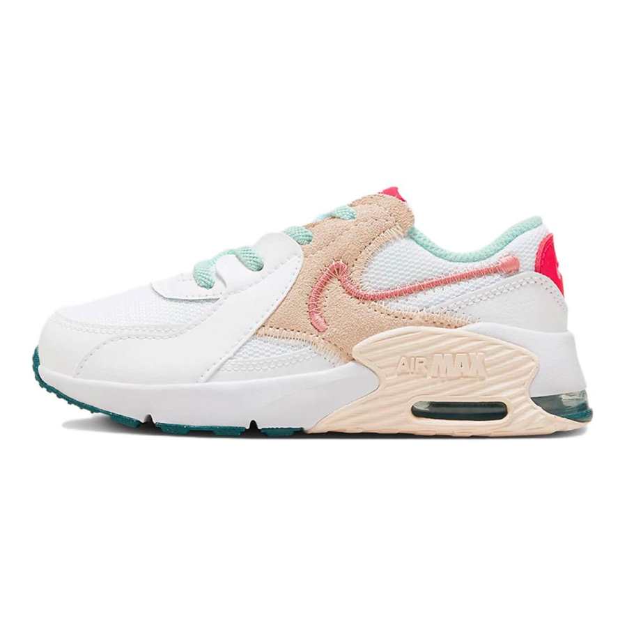 Nike Nike Air Max Excee Abrasion Resistant Breathable Low top Kids Lifestyle Shoes White Kids'