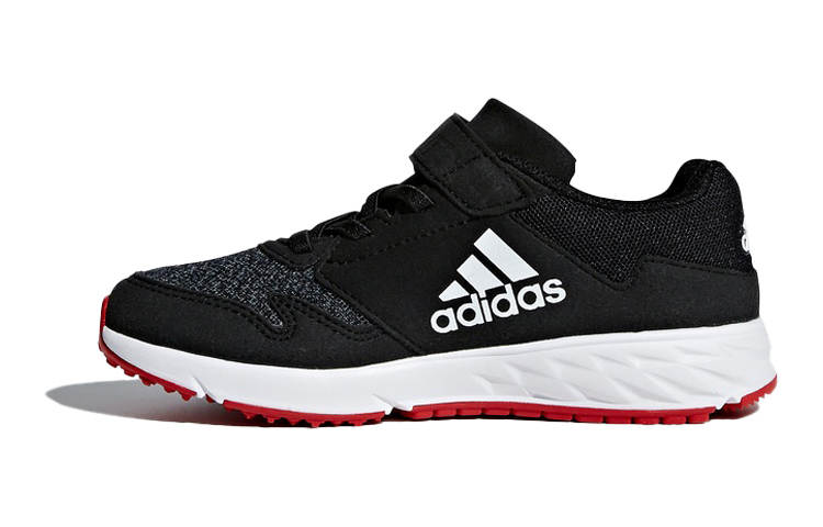 Adidas Adidas Faito 4 EL K Slip Resistant Low top Kids' Running Shoes Black White Red Kids'