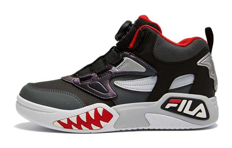 FILA KIDS Versatile Cushioning Low top Kids' Skateboarding Shoes Black Gray Teenagers