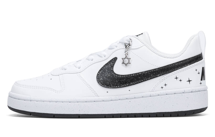 Nike Nike Court Borough Low top Kids' Skateboarding Shoes White Black Teenagers