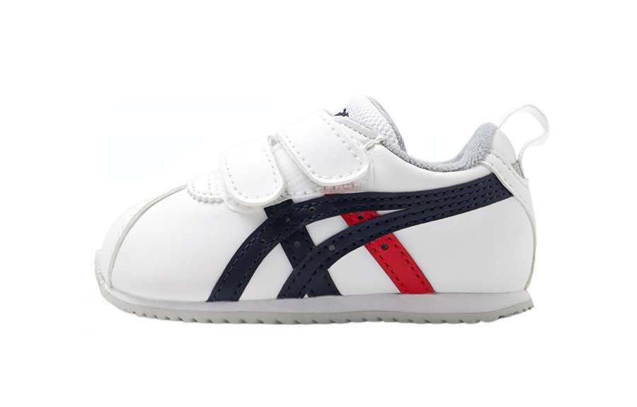 ASICS Cotla Anti Kick Cushioning Abrasion Resistant Breathable Low top Toddler Shoes White Blue Infant And Toddler