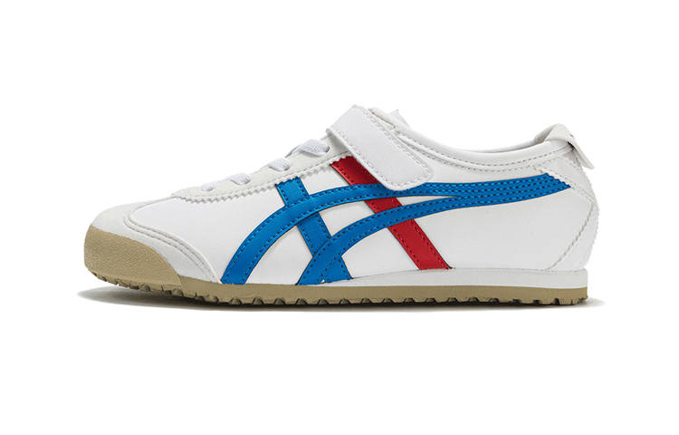 Onitsuka Tiger Slip Resistant Abrasion Resistant Low top Kids Lifestyle Shoes White Blue Red Kids'