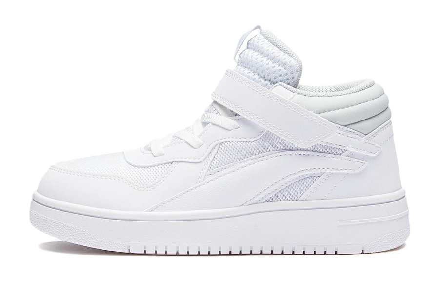 Li-Ning YOUNG Li Ning YOUNG Sports Life Collection Shua1.5 Synthetic Leather Comfortable And Trendy Mid top Casual Shoes White Unisex