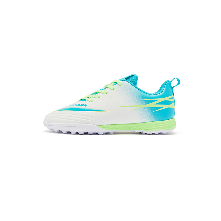QIAODAN Synthetic Leather Low top Soccer Shoes White Blue Green Unisex