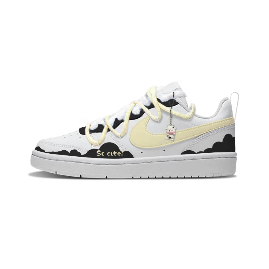 Nike Nike Court Borough Little Cow Synthetic Leather Slip Resistant Cushioning Slip Resistant Cushioning Skateboard Shoes