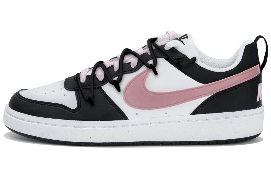 Nike Nike Court Borough LOW RECRAFT Kids' Skateboarding Shoes White Black Pink Teenagers