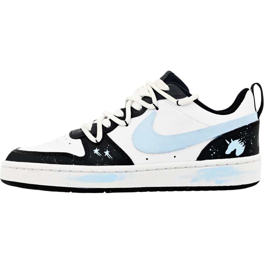 Nike Nike Court Borough Cushioning Slip Resistant Cushioning Slip Resistant Low top Kids' Skateboarding Shoes Sky Blue