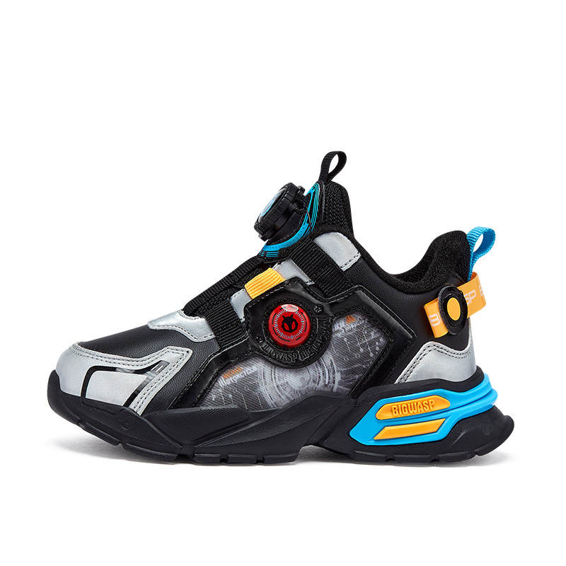 BIG WASP Mecha Collection Knob Waterproof, Fleece Lined Thermal Slip Resistant Abrasion Resistant Kids Lifestyle Shoes