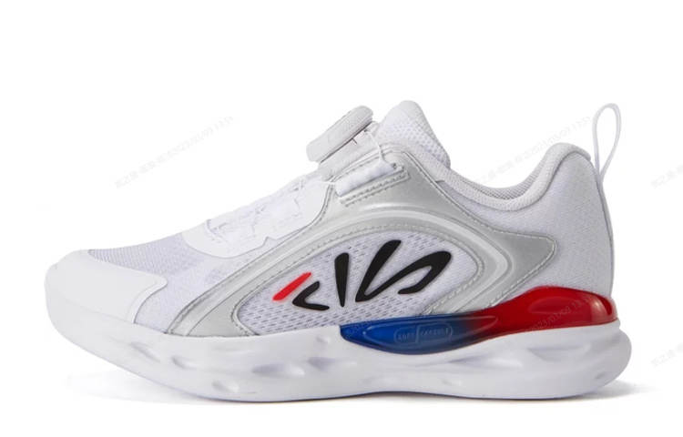 FILA KIDS Slip Resistant Abrasion Resistant Kids Lifestyle Shoes White Gray Children Aged 3 7 Years Old