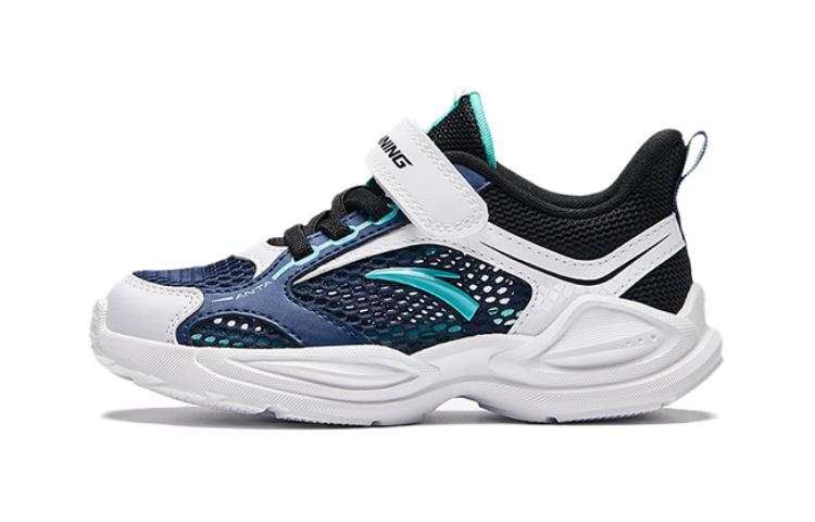 Antakids LingFeng Fabric Low top Kids' Running Shoes White Black Blue Children Aged 3 7 Years Old