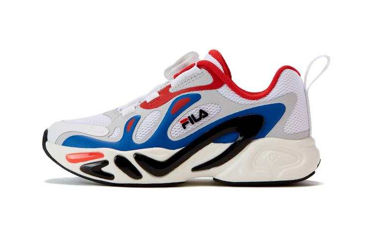FILA KIDS Cushioning Low top Kids' Running Shoes White Gray Children Aged 3 7 Years Old