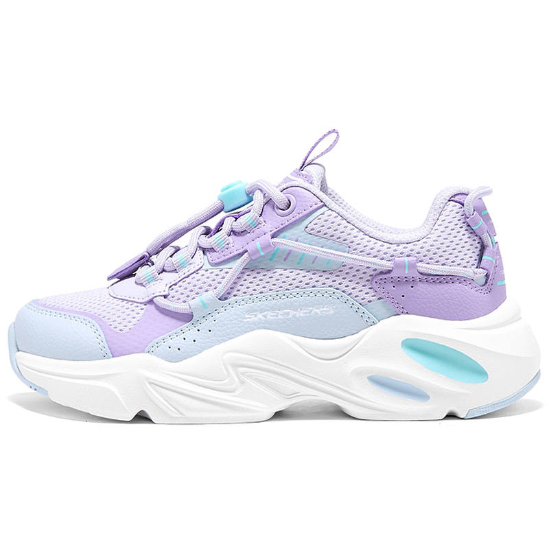 Skechers Kids SKECHERS GIRLS Abrasion Resistant Breathable Low top Kids Lifestyle Shoes Purple Blue White Kids'