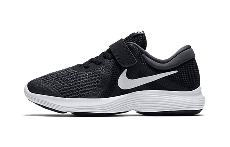 Nike Nike REVOLUTION 4 Cushioning, Wear Resistant Low top Kids' Running Shoes Black White Children Aged 3 7 Years Old