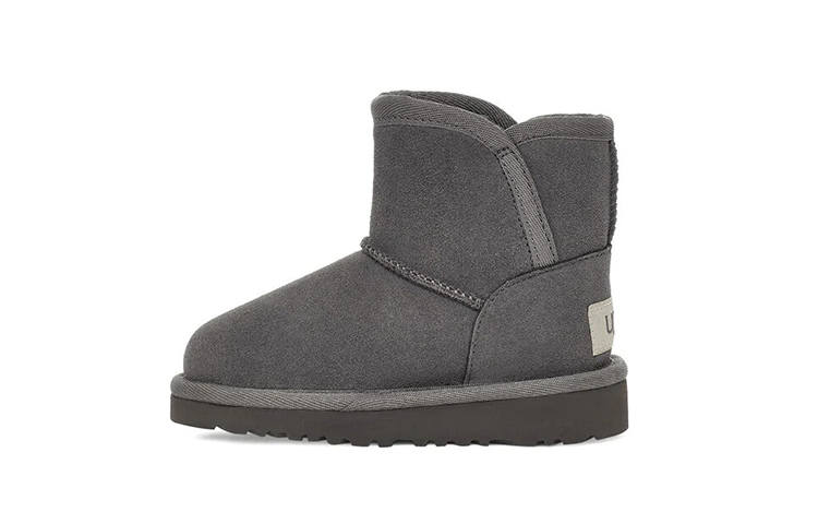 UGG Idris Comfortable, Fleece Lined Snow Boots Kids' Cotton Boots Children Aged 3 7 Years Old Charcoal Gray