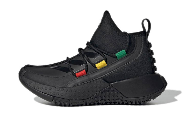 Adidas LEGO x Adidas Sport Mid K Abrasion Resistant Breathable Mid top Kids' Running Shoes Carbon Black Kids'