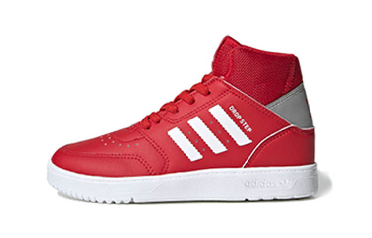 Adidas Originals Drop Step 360 C Synthetic Leather High top Kids' Skateboarding Shoes Red White