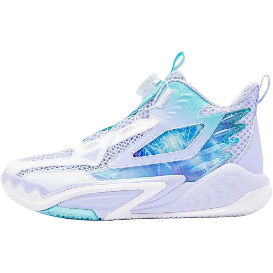 QIAODAN Assassin 2.0 Low top Basketball Shoes I Purple/Lake Blue Teenagers