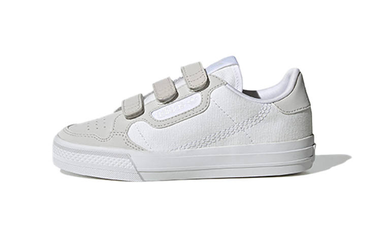 Adidas Originals Continental Vulc Low top Kids' Skateboarding Shoes White Gray Children Aged 3 7 Years Old