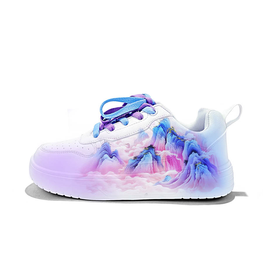 ZUOLENGCHAN Synthetic Leather Cushioning Balance Lightweight Breathable Low top Skateboard Shoes Unisex