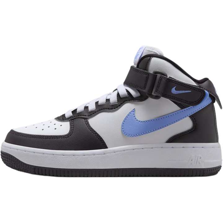Nike Nike Air Force 1 Mid top Kids' Skateboarding Shoes Black White Blue Kids'