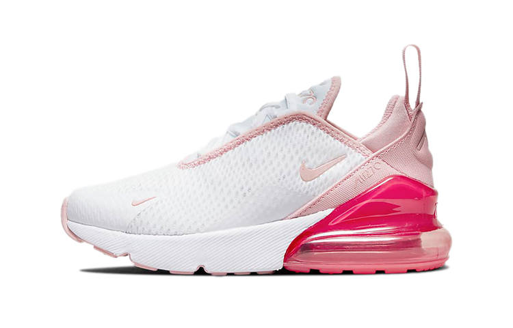 Nike Nike Air Max 270 Mesh Kids Lifestyle Shoes Pink White Children Aged 3 7 Years Old