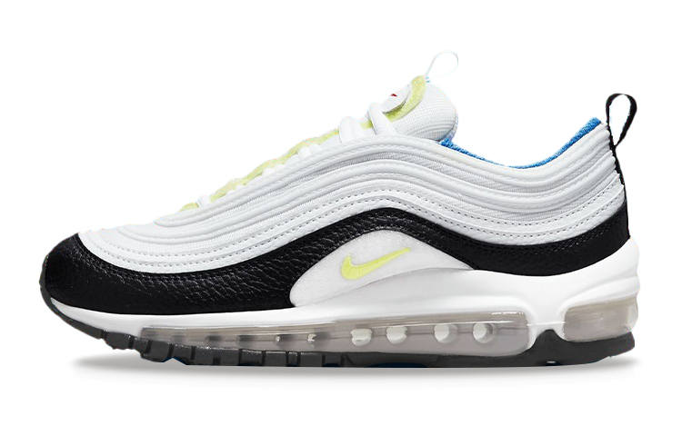 Nike Nike Air Max 97 Synthetic Leather Low top Running Shoes White Black Blue Unisex