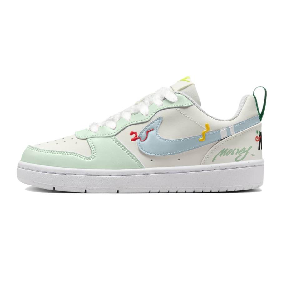 Nike Nike Court Borough Slip Resistant Low top Kids' Skateboarding Shoes Light Green Teenagers