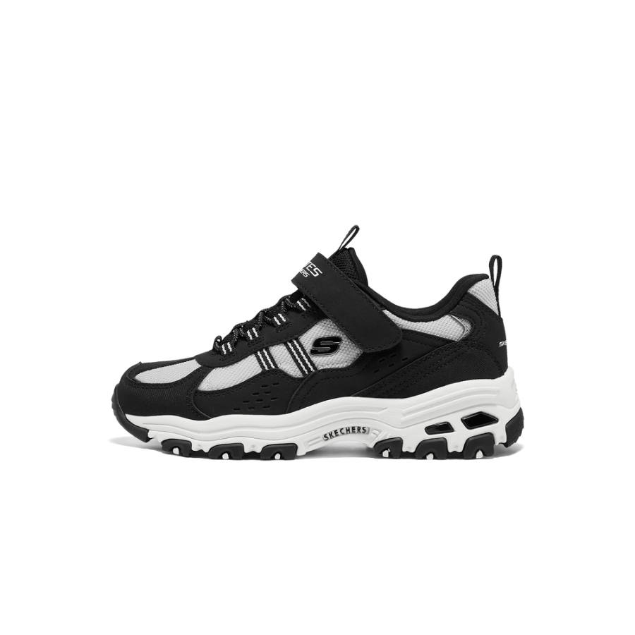 Skechers BOYS Abrasion Resistant, Breathable, Slip Resistant Low top Kids Lifestyle Shoes Black/White Kids'