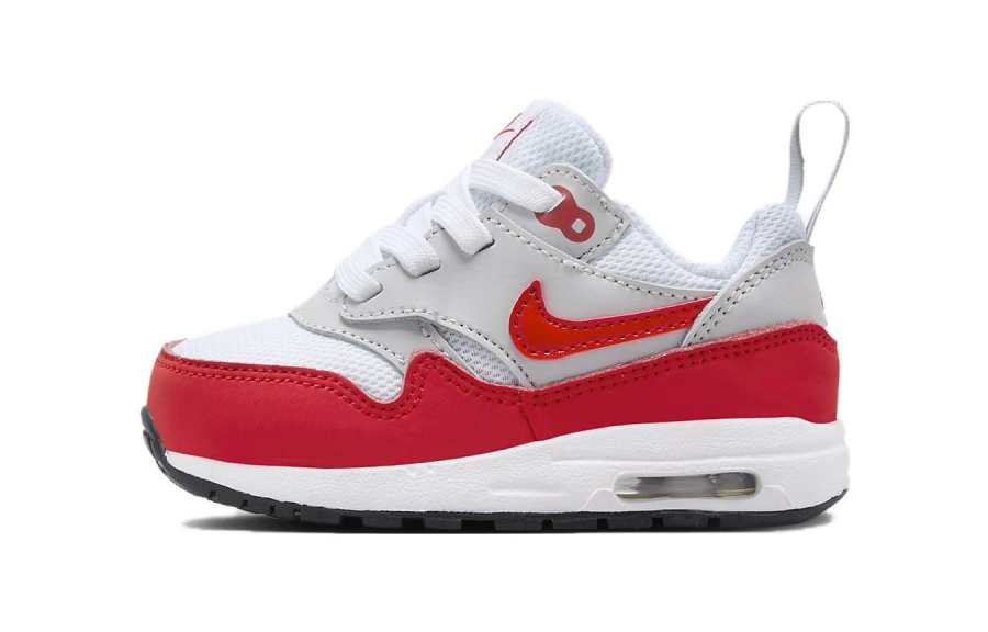 Nike Nike Air Max 1 EasyOn Anti Kick Cushioning Anti Kick Cushioning Low top Toddler Shoes White Red Infant And Toddler