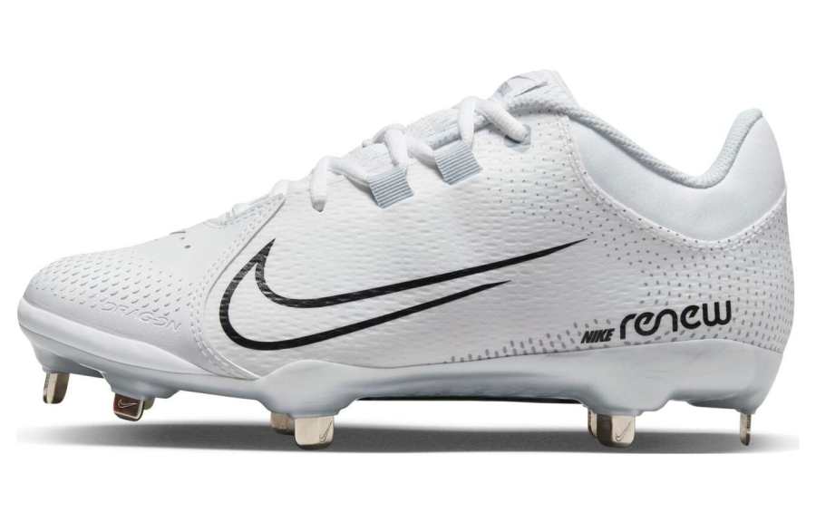 Nike Nike Hyperdiamond 4 Slip Resistant Abrasion Resistant Low top Soccer Shoes White Unisex