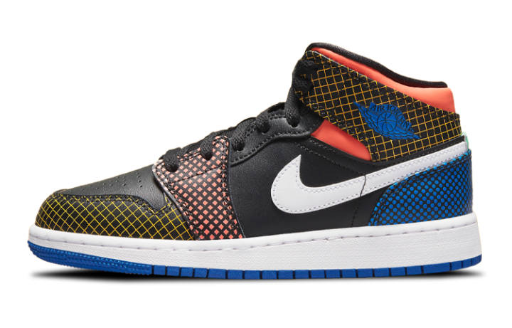 Jordan Jordan 1 Mid MMD Multi-Color Grid GS