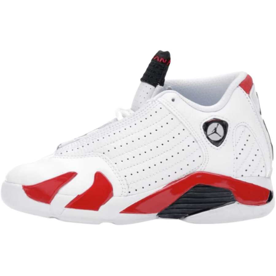 Jordan Jordan 14 Abrasion Resistant Mid top Children's Basketball Shoes White Red Black Kids'