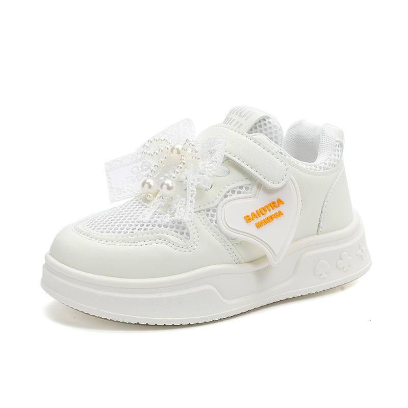 Kakabu Synthetic Leather, Textile Abrasion Resistant Abrasion Resistant Low top Running Shoes White Kids'