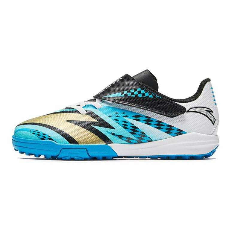 Antakids Synthetic Leather Low top Soccer Shoes Blue Black Gold Teenagers