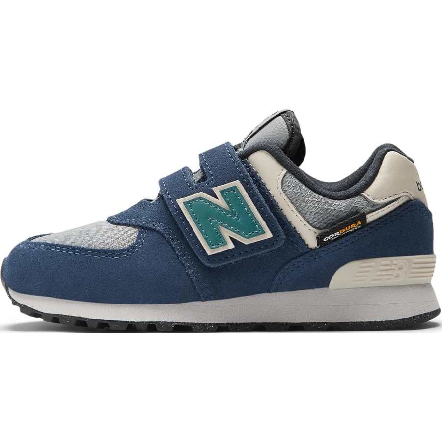 New Balance New Balance NB 574 Leather Soft And Comfortable Low top Kids Lifestyle Shoes Blue Children Aged 3 7 Years Old