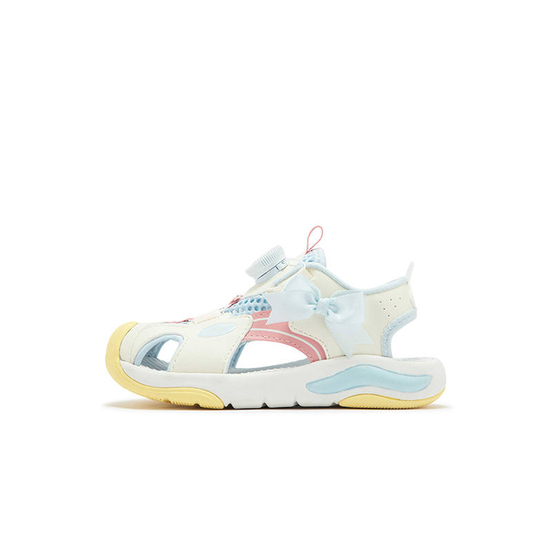 XTEP Slip Resistant And Breathable Low top Sandal Moon Blue Vanilla Yellow Kids'