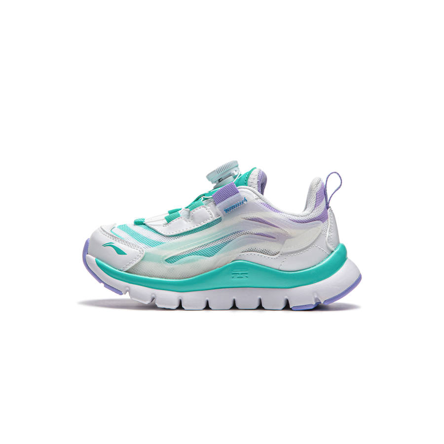Li-Ning YOUNG Li Ning YOUNG Sportlife Soft And Comfortable Casual Shoes Standard White/Neon Jade Green/Light Kite Purple Kids'