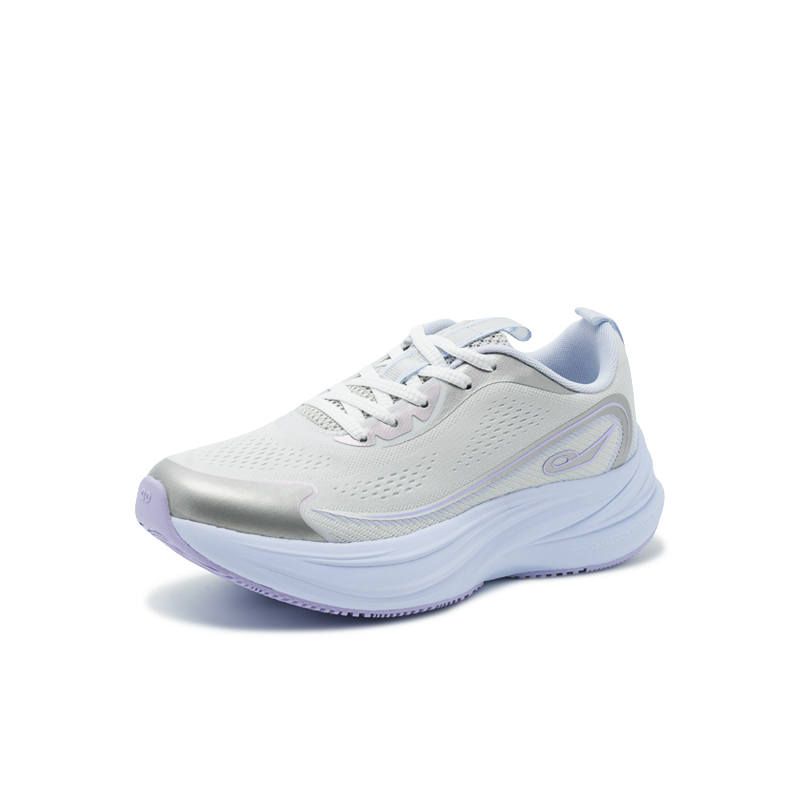 QIAODAN Low top Running Shoes Gray Silver/Purple Teenagers