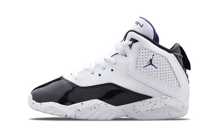 Jordan Jordan B'Loyal Leather Cushioning Mid top Children's Basketball Shoes White Black Kids'