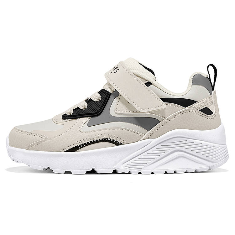 Skechers Kids Synthetic Leather Slip Resistant Anti Kick Abrasion Resistant Low top Kids' Skateboarding Shoes Natural
