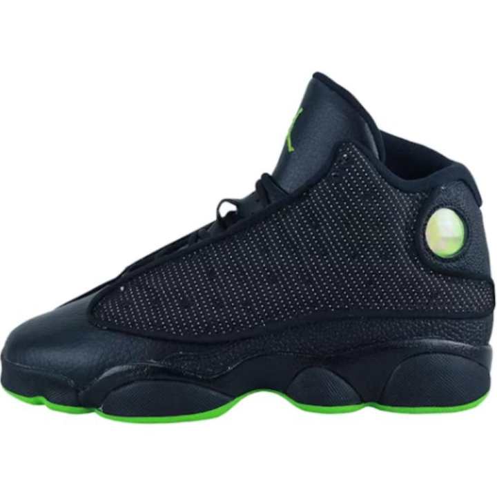Jordan Jordan 13 High top Basketball Shoes Black Green Unisex