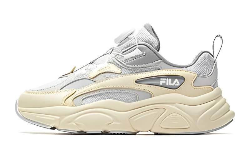 FILA KIDS Mars TD Abrasion Resistant Low top Kids' Running Shoes White Gray