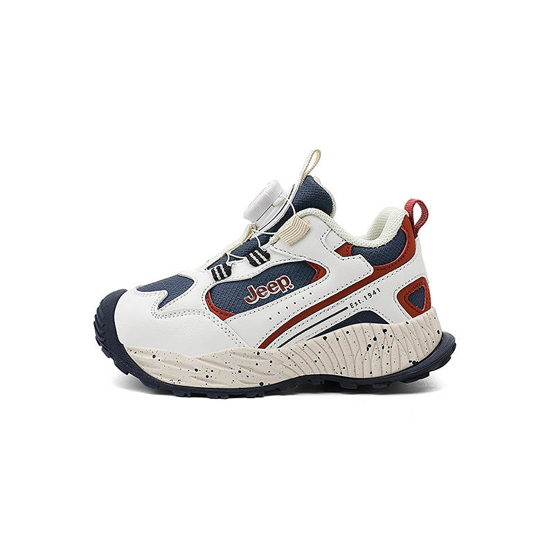 Jeep Synthetic Leather Low top Kids' Running Shoes Dark Blue Red Kids'