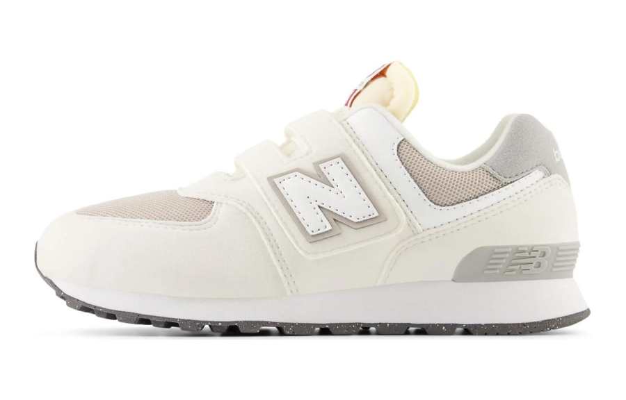 New Balance New Balance NB 574 Synthetic Leather, Mesh Cushioning, Wear Resistant Low top Kids' Running Shoes White Gray Kids'