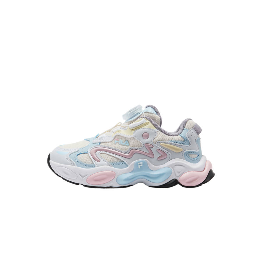 FILA KIDS ARTIST Synthetic Leather, Textile Low top Kids' Running Shoes Milk White Children Aged 3 7 Years Old