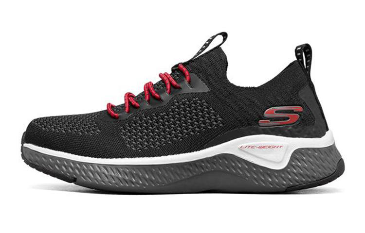 Skechers Solar Fuse Kids Lifestyle Shoes Black Green Red Teenagers