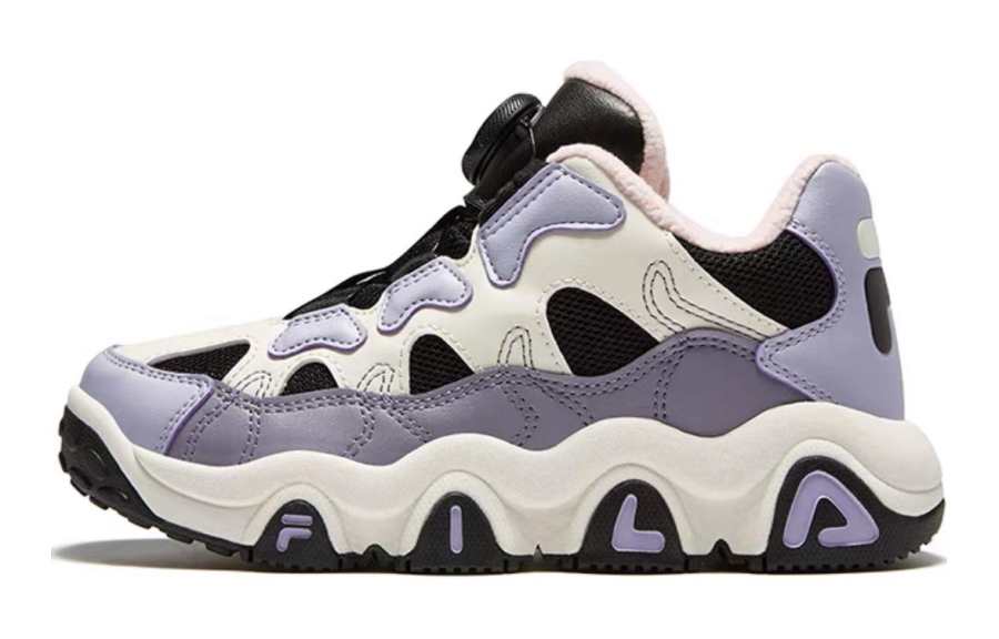 FILA KIDS Slip Resistant, Abrasion Resistant, Breathable Low top Basketball Shoes Milk White Kids'