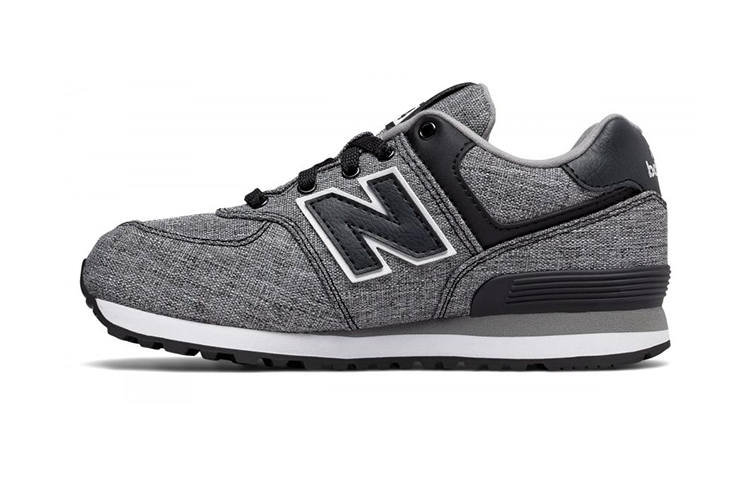New Balance New Balance NB 574 Leisure Running Shoes Gray Black Children Aged 3 7 Years Old